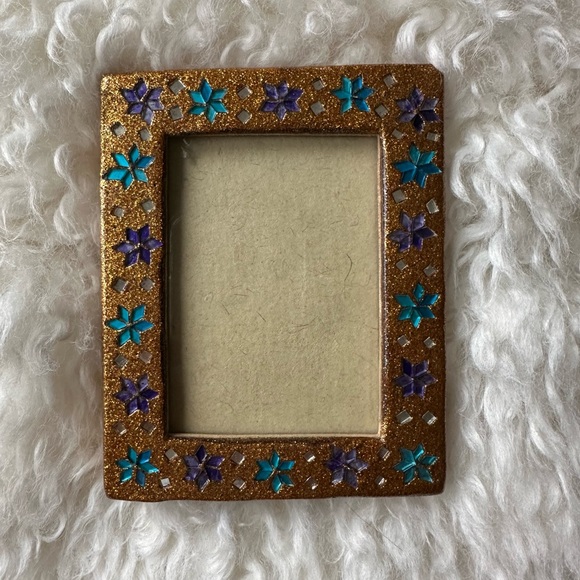 Sparkly Picture Frame with Multicolour Star Details - Picture 1 of 2